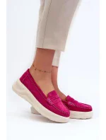 Dámske mokasíny 24PB18-6889 fuchsiová - Krok vo veľkom štýle