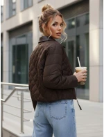 Dámska prešívaná hnedá prechodná bunda FashionStreet TY5619