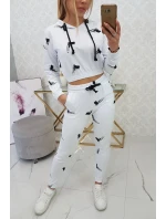 Sada s potlačou pištole biela