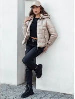 Dámska zimná bunda FASHWARM krátka prešívaná s kapucňou camel FashionStreet TY4638 Dámska zimná bunda FASHWARM krátka prešívaná s kapucňou camel FashionStreet TY4638