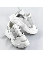 Bielo-šedé dámske šnurovacie tenisky "sneakers" (172)
