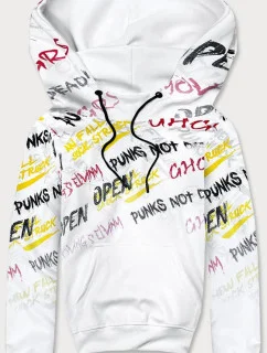 Pánska mikina klokanka s bielou potlačou (8B997-1)