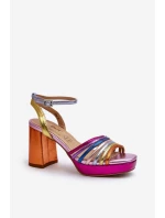 Sandały Damskie Na Słupku D&A CR920 Multikolor