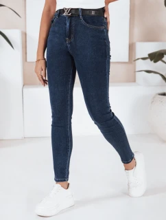Dámske skinny džínsy tmavomodré FashionStreet UY2772