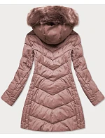 Dámska dlhá prešívaná zimná bunda Old Pink (7689) Dámska dlhá prešívaná zimná bunda Old Pink (7689)