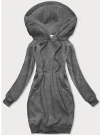 Tmavosivá dlhá tepláková mikina (YS10005-5)