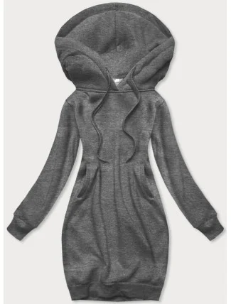 Tmavosivá dlhá tepláková mikina (YS10005-5)