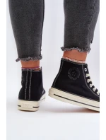 Trampki Damskie Wysokie Big Star NN274283 Czarne