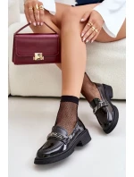 Dámske lakované mokasíny s D&A Black Dámske lakované mokasíny s D&A Black