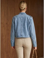Dámska džínsová bunda Napoleonka, modrá, FashionStreet TY6045 Dámska džínsová bunda Napoleonka, modrá, FashionStreet TY6045