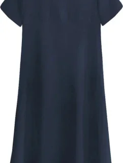 Tmavo modré trapézové šaty (436ART)