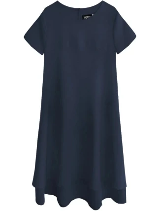 Tmavo modré trapézové šaty (436ART) Tmavo modré trapézové šaty (436ART)