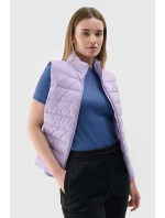 Bezrękawnik Damski Puchowy Ze Stójką 4F 4FWAW24TVJAF139-52S Fioletowy