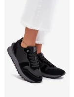 Skórzane Sneakersy Damskie Big Star OO274529 HI-POLY SYSTEM Czarne