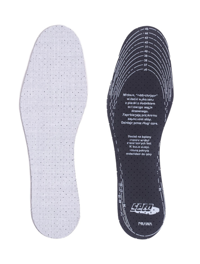 Yoclub Vložky do topánok proti poteniu s aktívnym uhlíkom 2-Pack OIN-0003U-A1S0 Grey