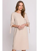 Dámske šaty S393 béžová - Stylove Dámske šaty S393 béžová - Stylove