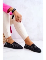 Damskie Espadryle W Groszki Big Star JJ274867 Czarne