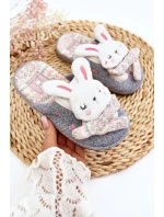 Dziecięce Kapcie Na Grubej Podeszwie Króliczki Szare Dasca