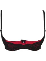 Dámska sexy podprsenka V-9881 Čierna s červenou - Axami