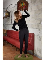 NEOBLU Sullivan Women Dámsky sveter s výstrihom do V 24.3988 deep black
