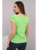 Dámska bavlnená blúzka s potlačou CHIC zelená