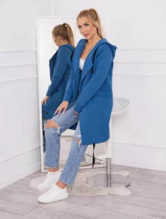 Zateplená džínsová bunda s kapucňou