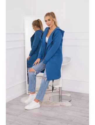 Zateplená džínsová bunda s kapucňou