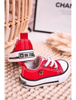 Dziecięce Klasyczne Niskie Trampki BIG STAR HH374196 Czerwone