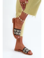 Klapki Damskie Na Płaskim Obcasie Czarne Traivea