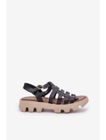 Skórzane Sandały Damskie Zazoo 3695 Czarne