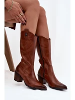 Kožený vyhrievaný podpätok Zazoo 70155 Brown Kožený vyhrievaný podpätok Zazoo 70155 Brown