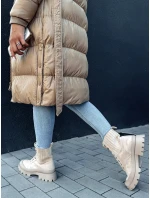 Dámsky prešívaný kabát GLAMMANT beige FashionStreet TY4354