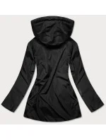 Červeno-čierna obojstranná dámska prešívaná bunda (MHM-W589)