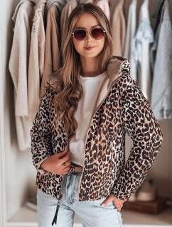 Dámska obojstranná prechodná bunda ZIBERKA beige FashionStreet TY4870