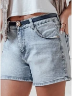 Dámske džínsové šortky s opaskom HELLO JEAN modré FashionStreet SY0481 Dámske džínsové šortky s opaskom HELLO JEAN modré FashionStreet SY0481