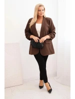 Dámske oblečenie Elegance Plus Size Brown