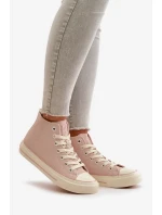 Dámske zateplené tenisky z eko kože Pink Big Star Dámske zateplené tenisky z eko kože Pink Big Star