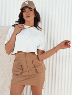 Dámska mini sukňa QUILLA camel FashionStreet CY0440