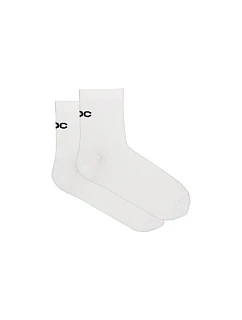 Cyklistické ponožky POC Cadence Road Short Socks, biele