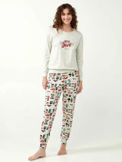 Vamp - Sviatočné dámske pyžamo s potlačou 21653 - Vamp