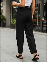 Dámske nohavice s vysokým pásom a čiernou FashionStreet UY2901 Dámske nohavice s vysokým pásom a čiernou FashionStreet UY2901