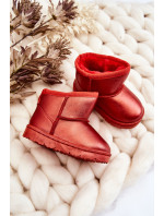Detské snehové topánky s kožušinou Red Scooby