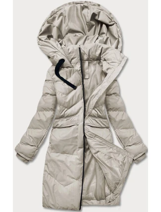 Ľahká dámska zimná bunda (5m735-62) béžová - Goodlooking