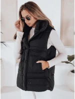 Dámske plus veľkosť vesta OMALIS Black FashionStreet TY3286