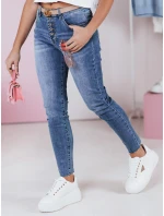 Dámske džínsové nohavice slim fit DENIMFIT navy blue FashionStreet UY2363