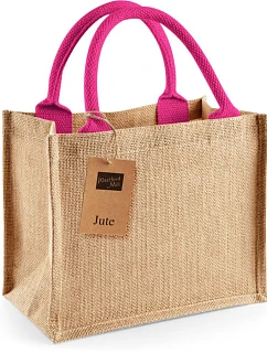 Westford Mill W 412 Jutová nákupná taška Mini 50.0412 prírodná/fuchsiová