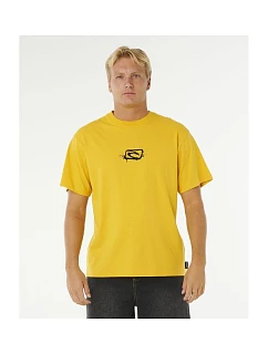 Pánske tričko RIP CURL Medina Inner Vision Spray Tee, žlté