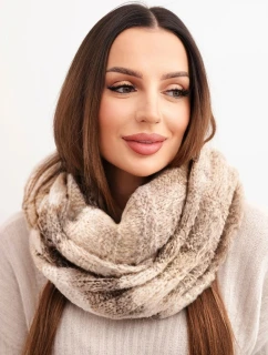 Dámsky pletený jemný pletený šál na zimu KN20 béžový