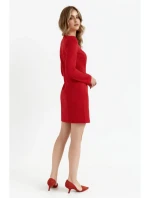 M755 Šaty s modelovaným prešívaním - červené M755 Šaty s modelovaným prešívaním - červené