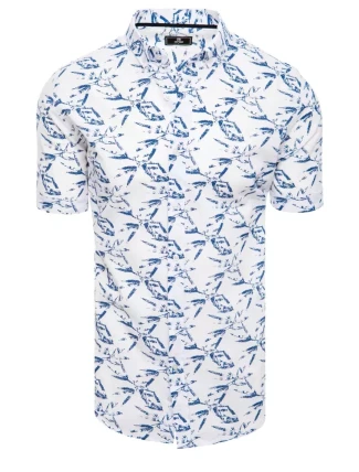Pánske biele tričko s krátkym rukávom FashionStreet KX1032